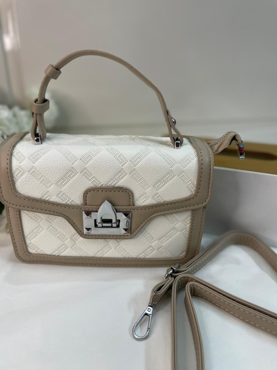 Double tone crossbody bag