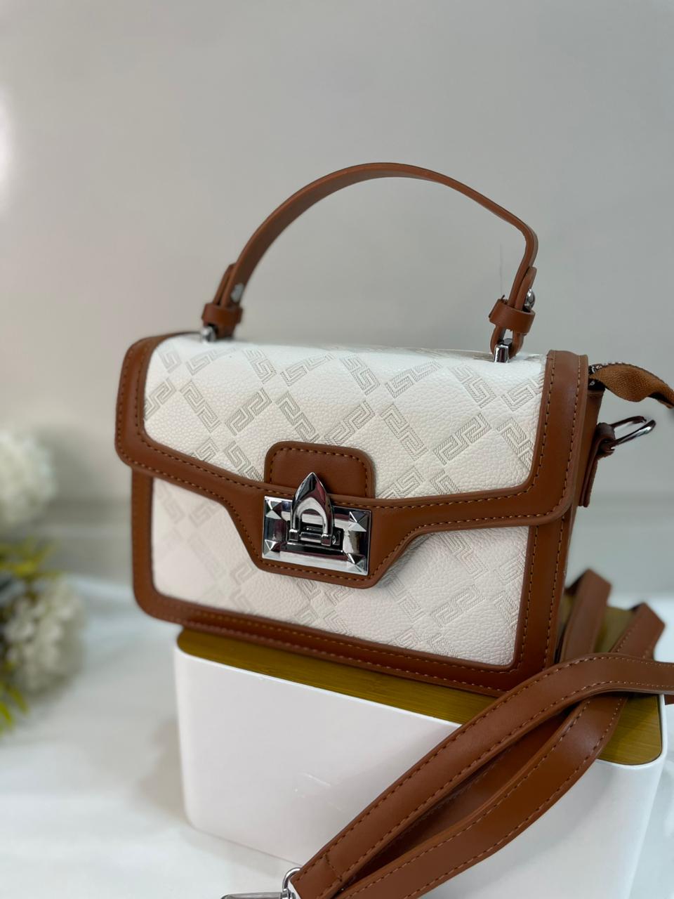 Double tone crossbody bag