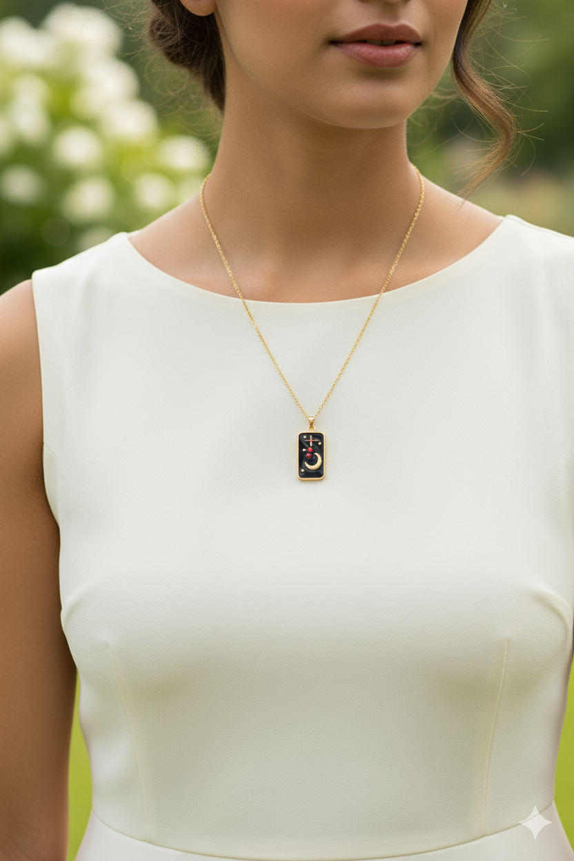 Moon Pendant Necklace